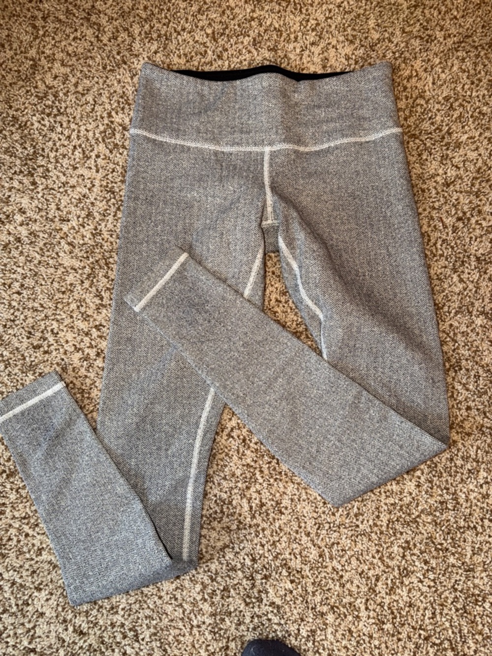 Lululemon Gray Marled Seam-Detail Leggings